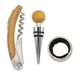 Set de vino bambu siena