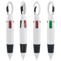 Boligrafo 4 colores con mosqueton