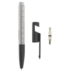 Bolígrafo plateado multifunción