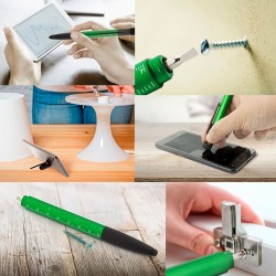Bolígrafo verde multifunción