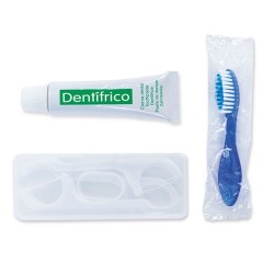 Set dental con bolsa azul