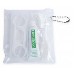 Set dental con bolsa blanca