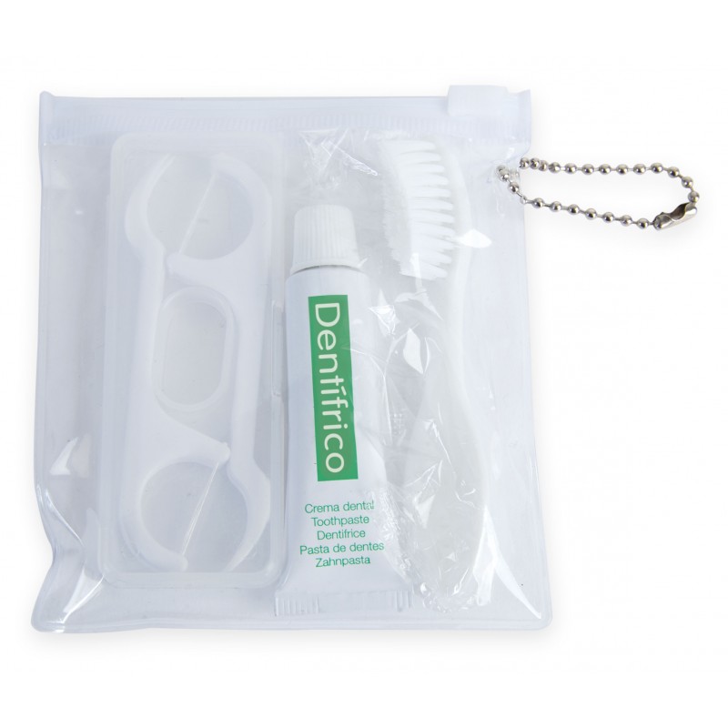 Set dental con bolsa blanca