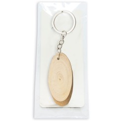 Llavero tronco madera