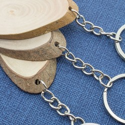 Llavero tronco madera