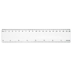 Regla flexible 20 cm blanco