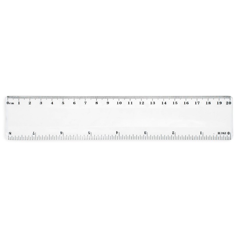 Regla flexible 20 cm blanco