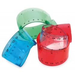 Regla flexible 20 cm blanco