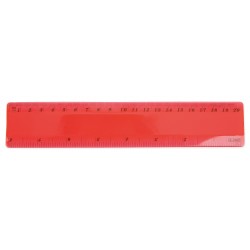 Regla flexible 20 cm rojo