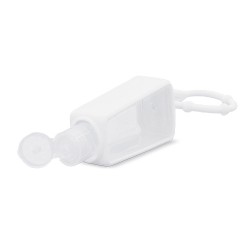 Bote de gel hidroalcohólico con funda de silicona rellenable