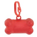 Portabolsas forma hueso rojo
