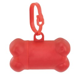 Portabolsas forma hueso rojo