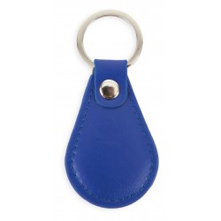 Llavero de polipiel azul