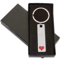 Llavero alargado corazon