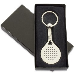 Llavero raqueta metalico