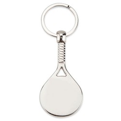 Llavero raqueta metalico