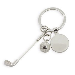 Llavero metálico golf