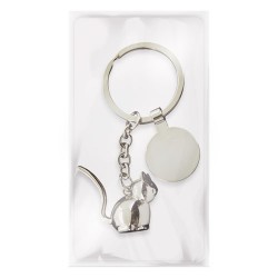 Llavero metalico gatito