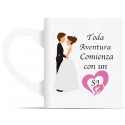Taza para boda con frase