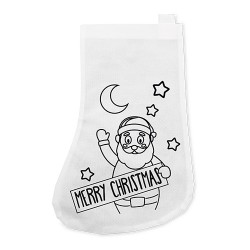 Pack de 10 calcetines navideños para colorear