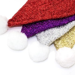 Gorro navideño dorado