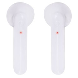 Auricular bluetooth blanco presentado en caja