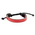 Pulsera polipiel ajustable roja