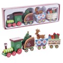 Tren locomotora + 3 vagones madera 22 x 7 50 x 13 cm