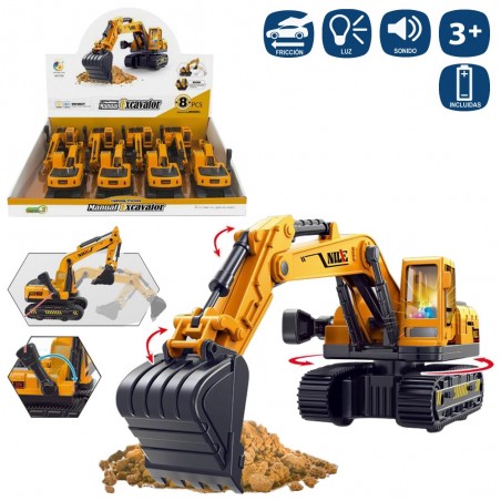 Retroescavadora con luz y sonido 23 50 x 8 cm