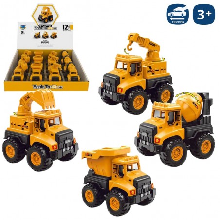 Camión obras públicas fricción 4 m 9 60 x 7 30 cm