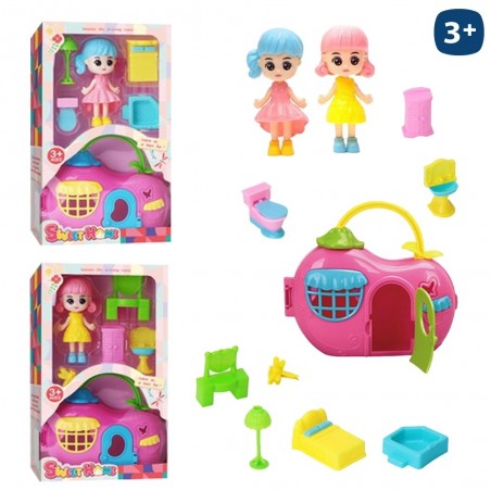 S 3 figura niña c casa y mobiliario 2 c