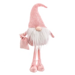 Papa noel de pie rosa 23 x 14 50 x 56 cm
