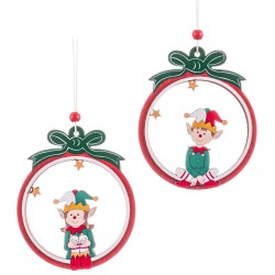 Colgante círculo madera 2 c 10 x 1 x 21 cm