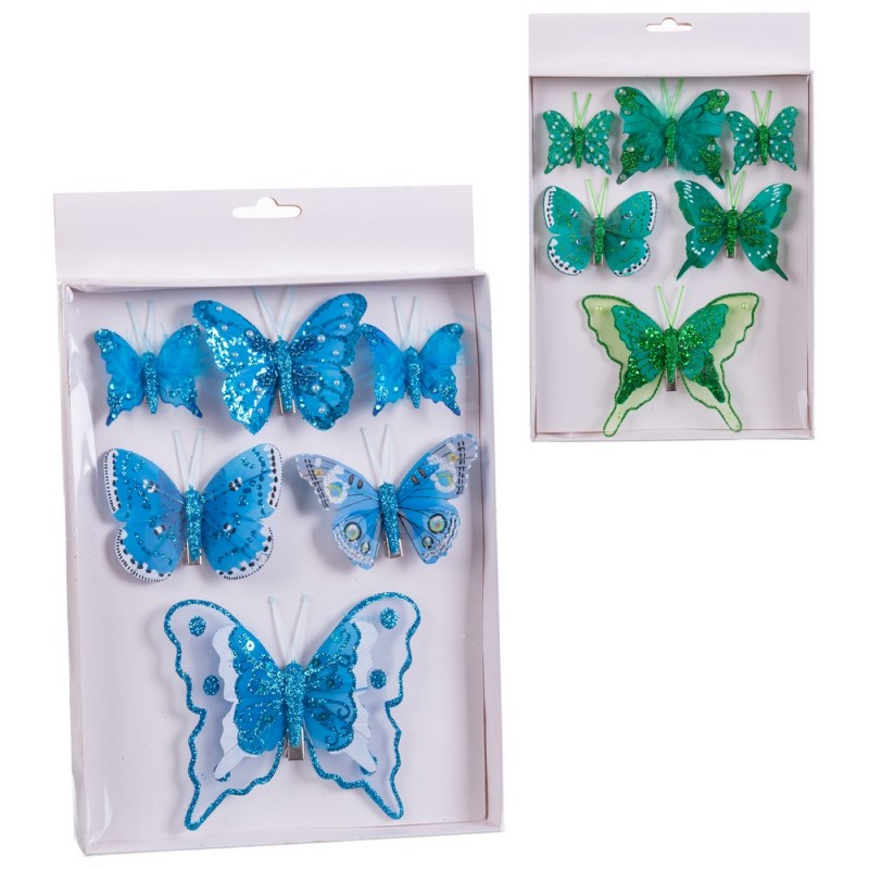 S 6 mariposa con clip 2 c 12 cm