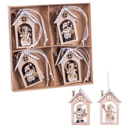 S 8 colgante casitas madera 6 cm