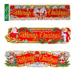 Colgante merry christmas papel 3 m 74 x 19 cm