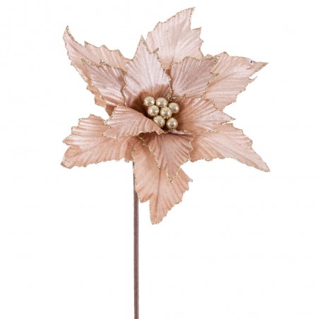 Poinsettia tejido champán 50 x 30 cm