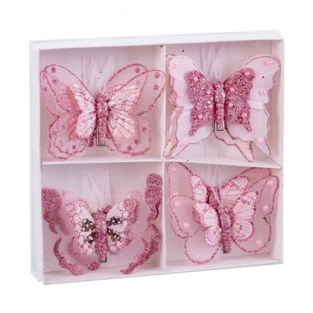 S 8 mariposa pluma 8 cm