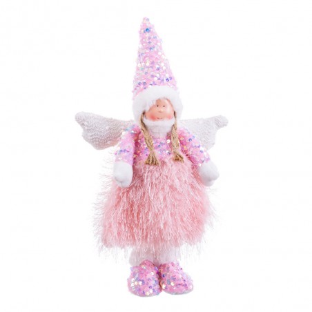 ángel de pie rosa 19 x 9 x 50 cm