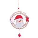 Colgante círculo papa noel madera 26 x 12 x 0 50 cm