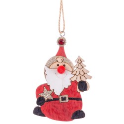 Colgante papa noel madera 6 50 x 10 50 cm