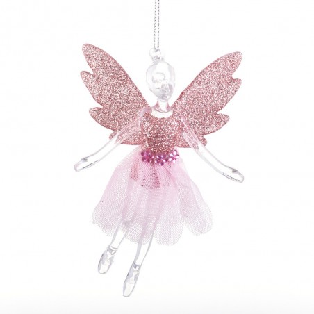 Colgante mariposa rosa 13 x 8 x 4 cm