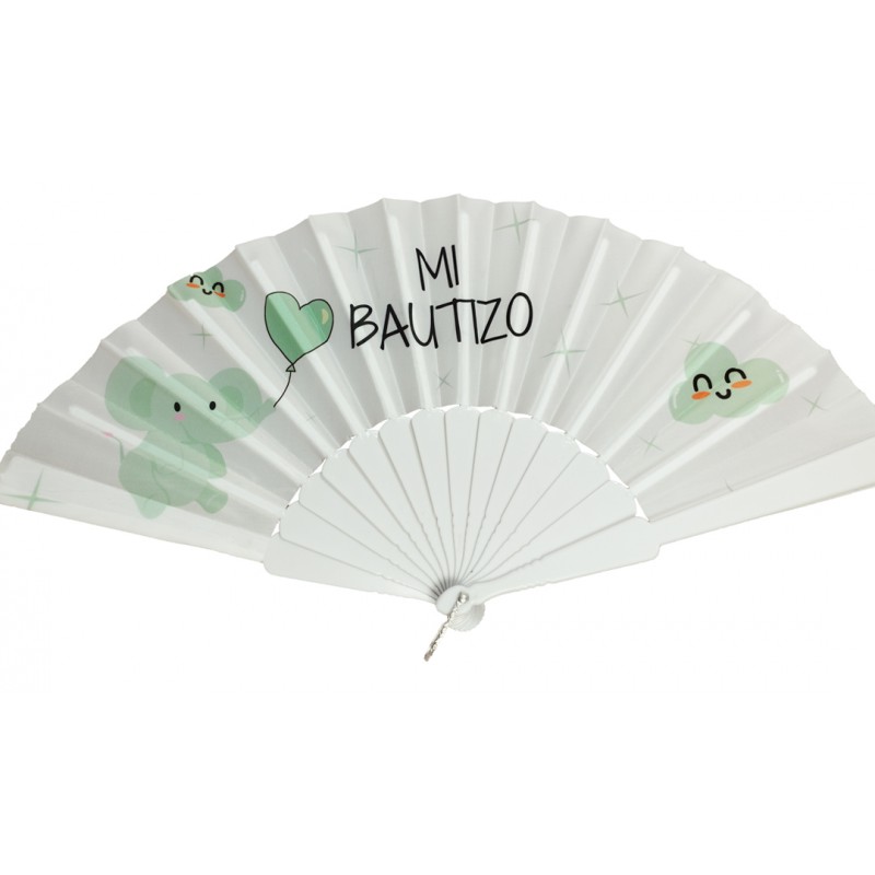 Abanico bautizo niño