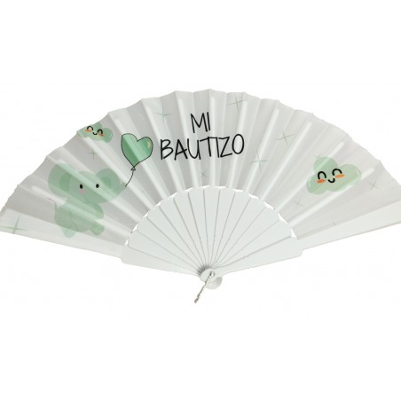 Abanico bautizo niño