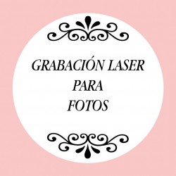 Personalización con grabación láser para foto