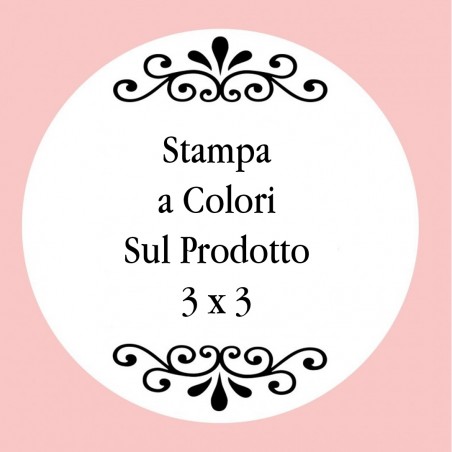 Personalización con impresión digital con texto foto o logo a todo color de 3 x 3 cm