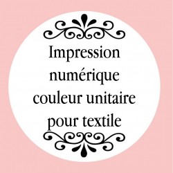 Personalización con impresión digital con texto foto o logo a todo color para 1 unidad de textil