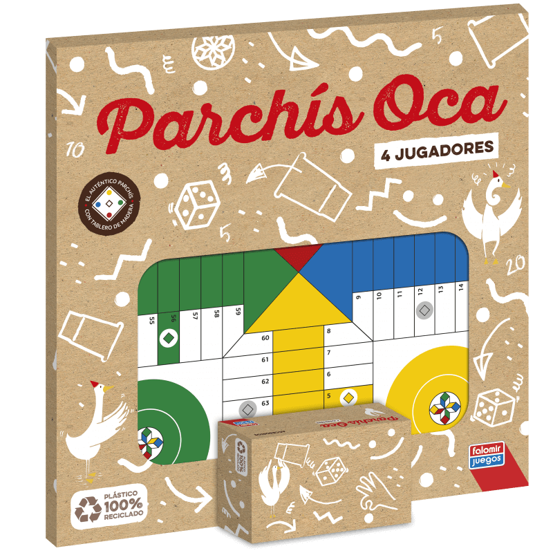 Juego parchís oca 33 cm con accesorios
