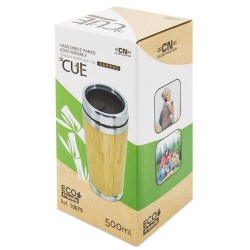 Vaso termo bambu doble capa 500ml cue
