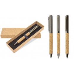 Boligrafo metal corcho